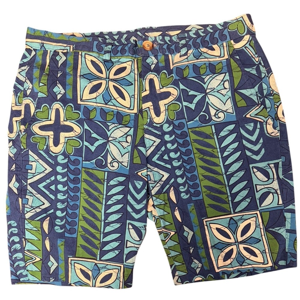 Vintage Kennington California Shorts Mens M 60s 70s Mod Tiki Surf Print Retro